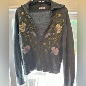 Tiara Floral Embroidered Cardigan